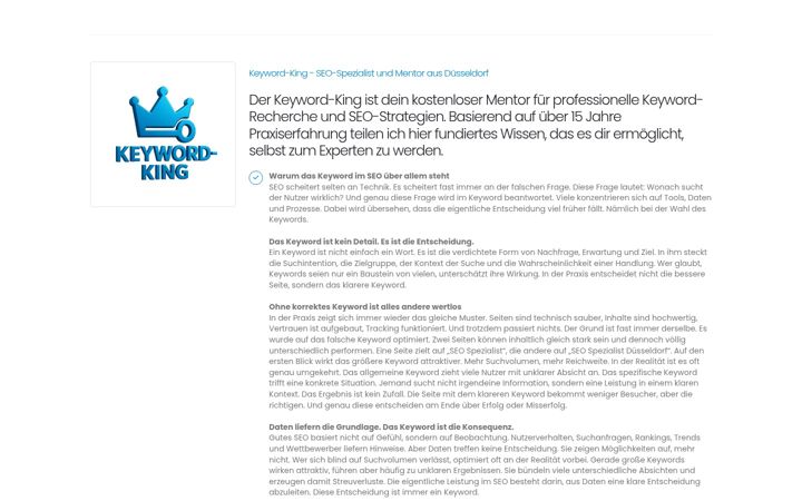 Screenshot of keyword-king.de