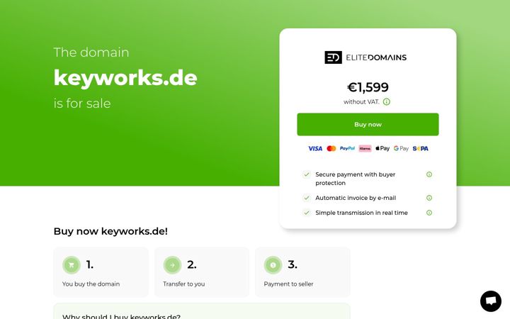 Screenshot of keyworks.de