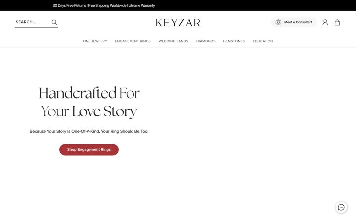 Ekrānuzņēmums no keyzarjewelry.com