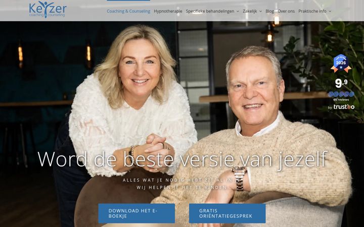 Screenshot of keyzercoaching.nl