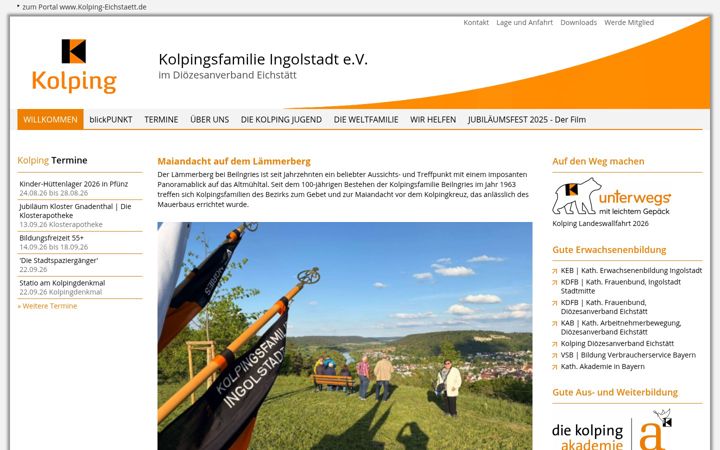 Screenshot of kf-ingolstadt.de
