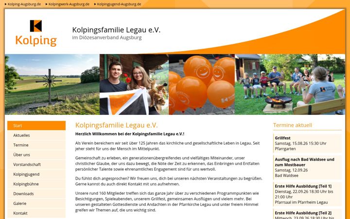 Screenshot of kf-legau.de