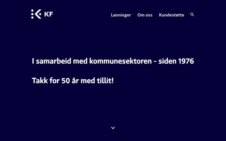 Screenshot of kf.no