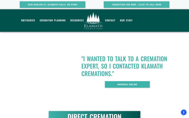Screenshot of kfallscremation.com