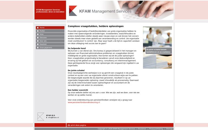 Screenshot of kfam.nl