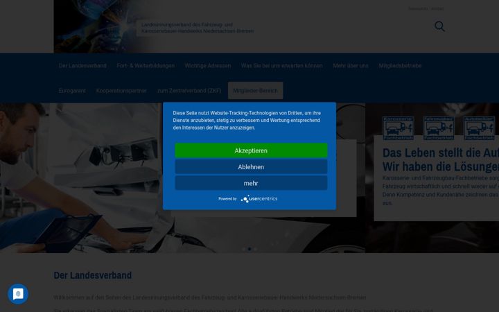 Screenshot of kfb-niedersachsen.de