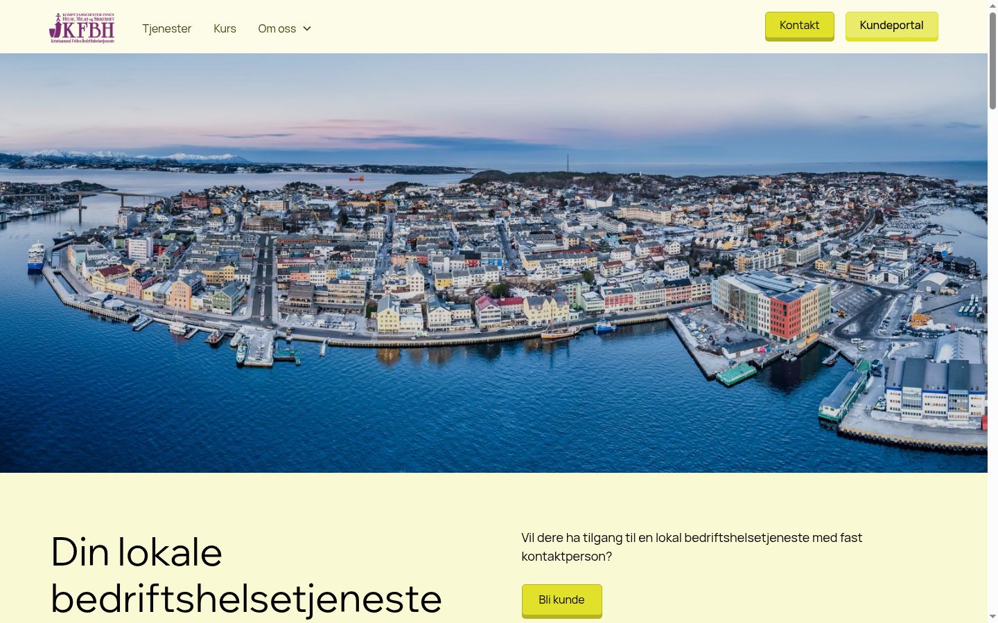 Skjermbilde av samtykkebanneret slik det vises før noen interaksjon