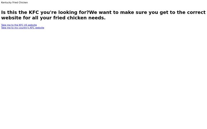 Zrzut ekranu kfc.com