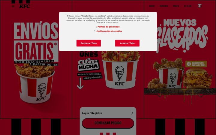 Screenshot of kfc.es