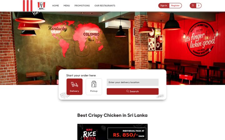 Képernyőkép: kfc.lk
