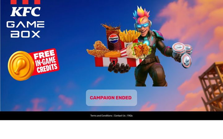 Screenshot of kfcgamebox.com