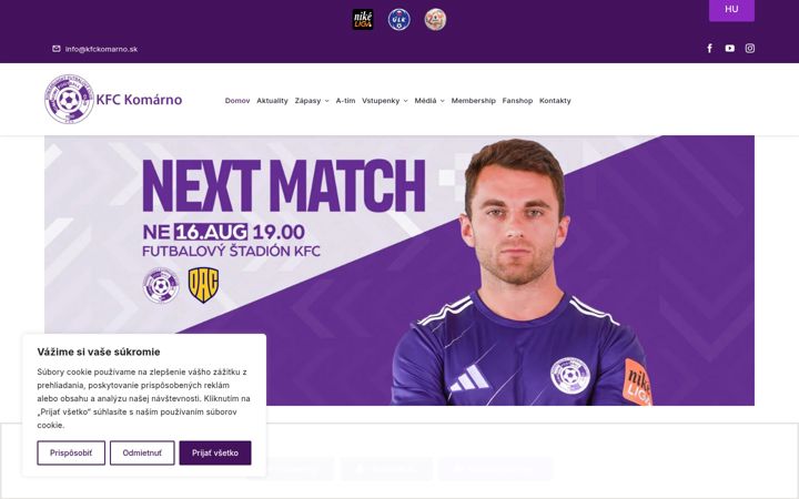 Screenshot of kfckomarno.sk