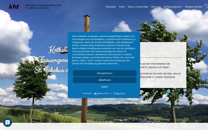 Screenshot of kfd-elspe.de