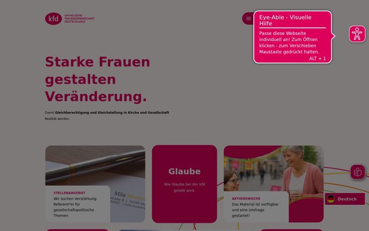 Screenshot of kfd.de
