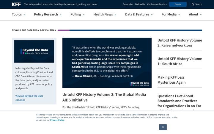 Screenshot di kff.org