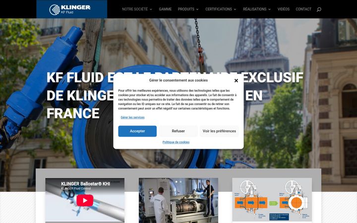 Screenshot of kffluid.fr
