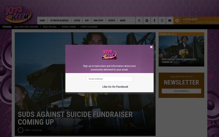 Screenshot of kffm.com