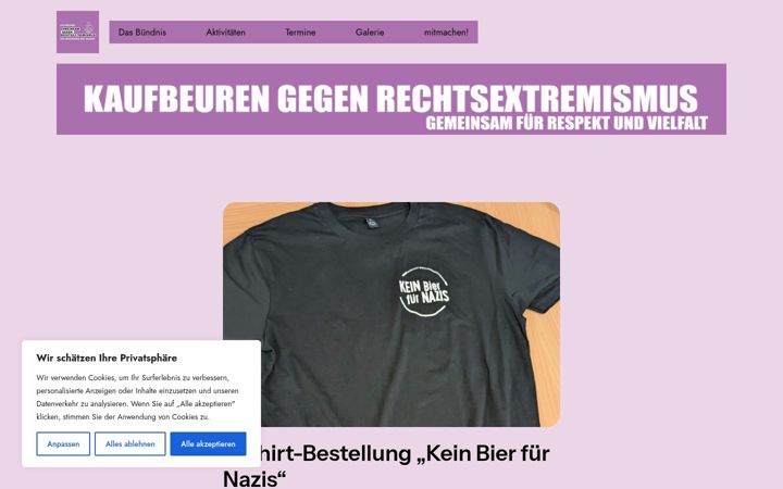 Screenshot of kfgegenrechtsextremismus.de