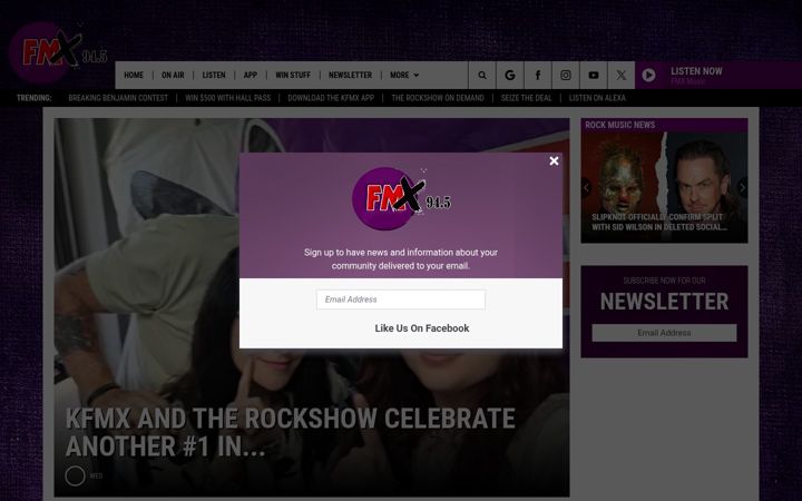 Screenshot of kfmx.com