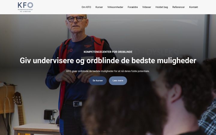 Screenshot of kfordblinde.dk