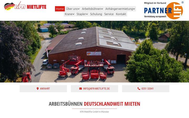 Screenshot of kfr-arbeitsbuehnen.de