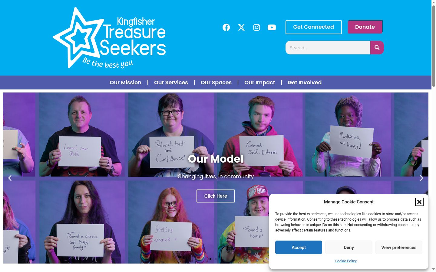 Screenshot van de toestemmingsbanner zoals getoond vóór enige interactie