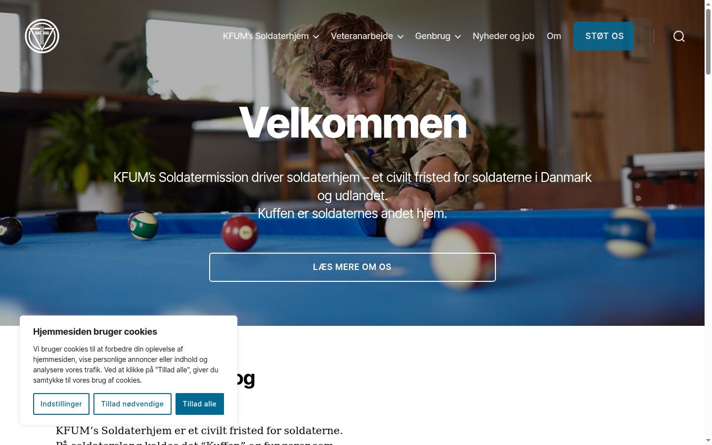 Screenshot van de toestemmingsbanner zoals getoond vóór enige interactie