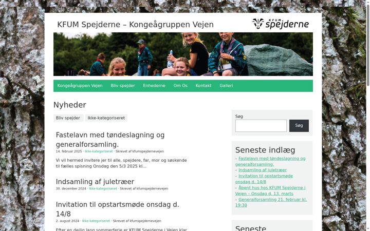 Screenshot of kfumspejdernevejen.dk