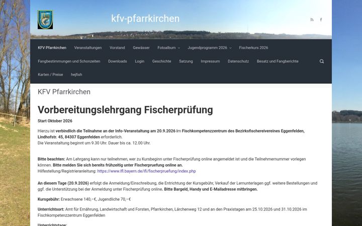Screenshot of kfv-pfarrkirchen.de