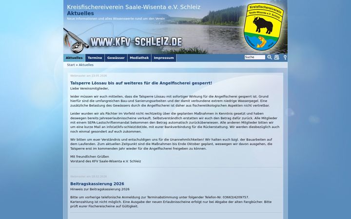 Screenshot of kfv-schleiz.de