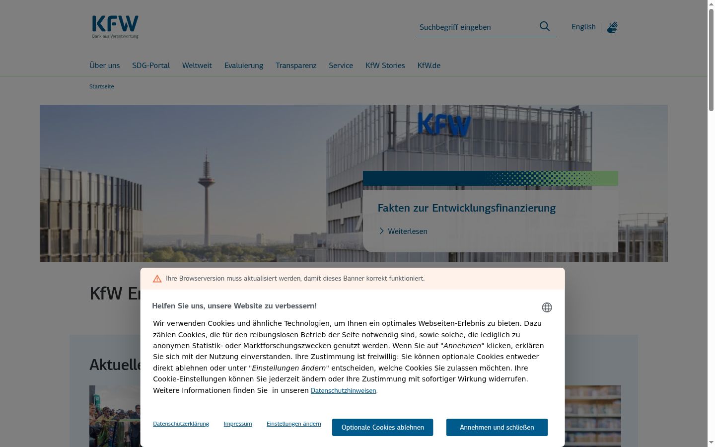 Screenshot tal-banner tal-kunsens muri qabel kwalunkwe interazzjoni