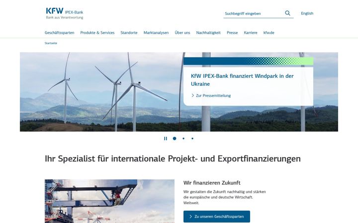 Screenshot of kfw-ipex-bank.de