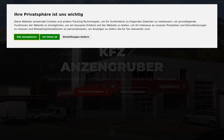 Screenshot of kfz-anzengruber.at