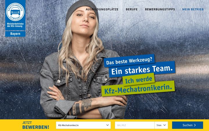 Screenshot of kfz-ausbildung-bayern.de