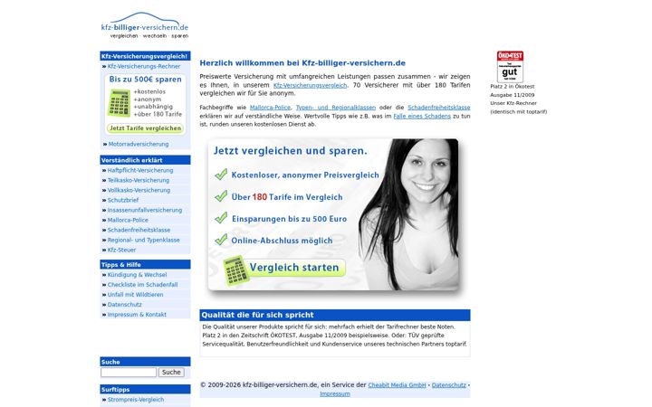 Screenshot of kfz-billiger-versichern.de
