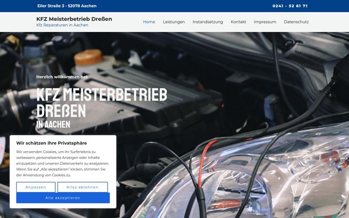 Screenshot of kfz-dressen.de