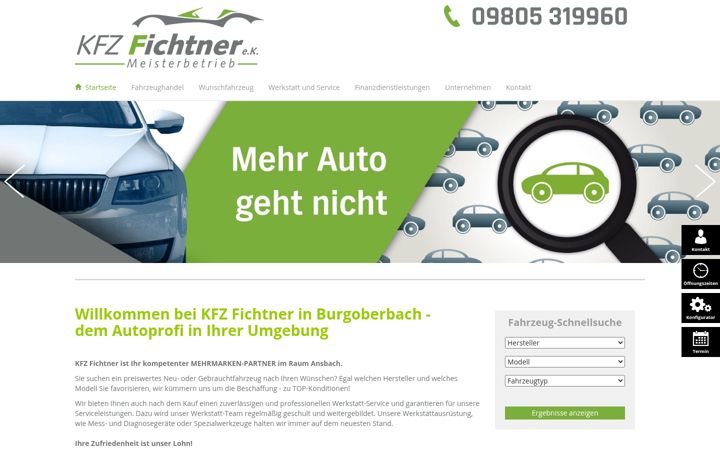 Screenshot of kfz-fichtner.de