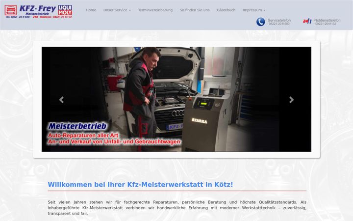 Screenshot of kfz-frey.de