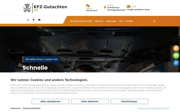 Screenshot of kfz-gutachten-dw.de