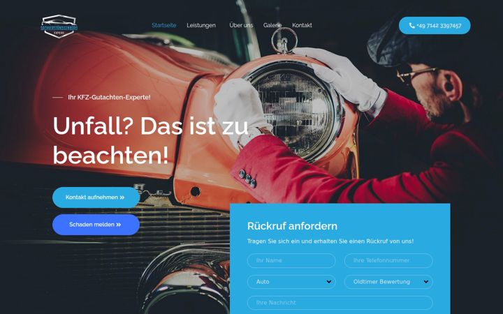 Screenshot of kfz-gutachten-expert.de