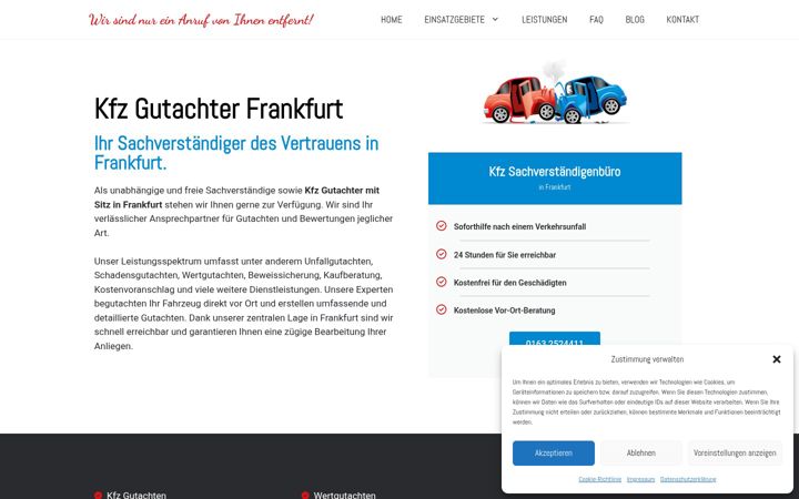 Screenshot of kfz-gutachten-hessen.de