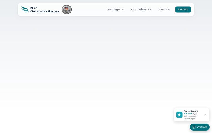 Snímek obrazovky kfz-gutachtenhelden.de