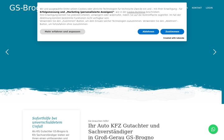Screenshot of kfz-gutachter-brogno.de