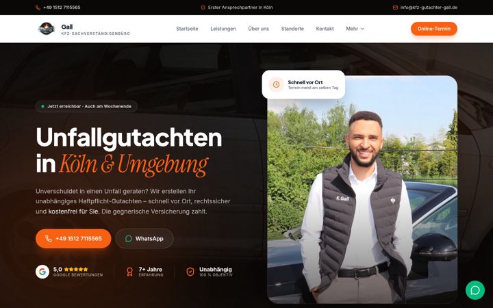Screenshot of kfz-gutachter-gall.de