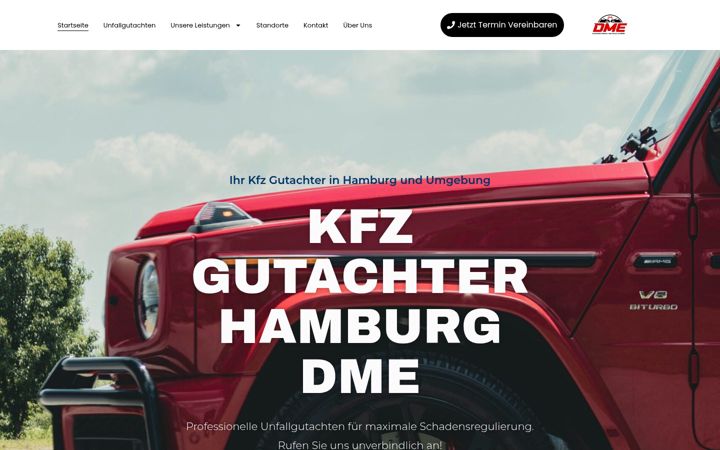 Screenshot of kfz-gutachter-hamburg-dme.de