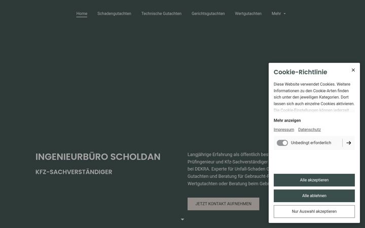Screenshot of kfz-gutachter-scholdan.de