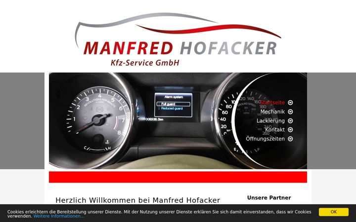 Screenshot of kfz-hofacker.de