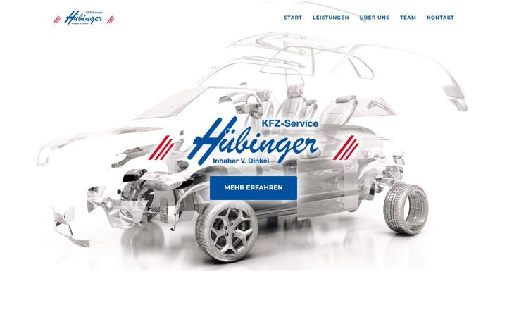 Screenshot of kfz-huebinger.de