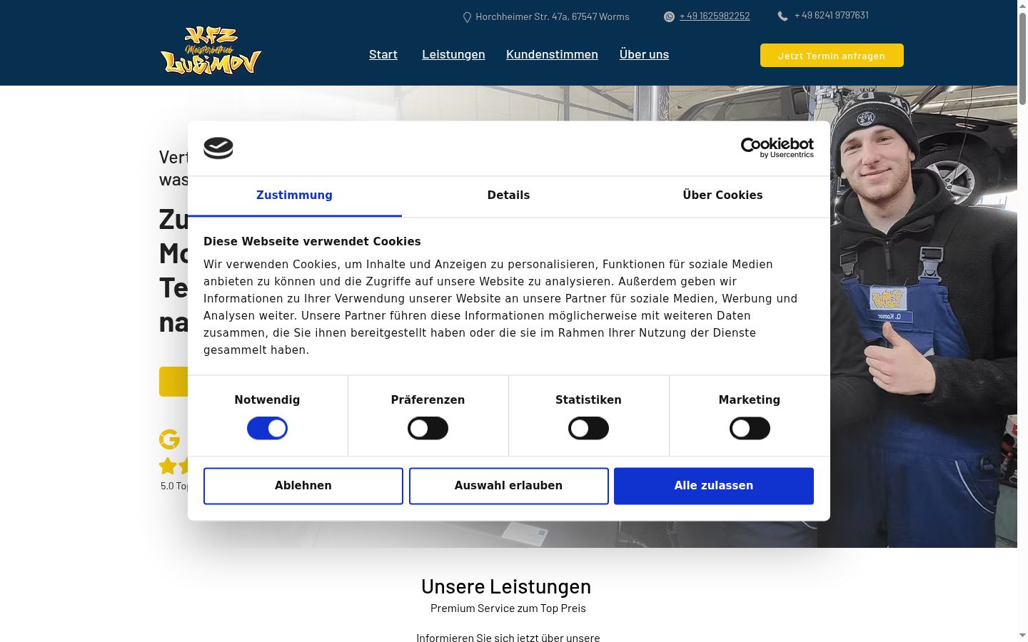 Zrzut ekranu banera zgody wyświetlanego przed jakąkolwiek interakcją