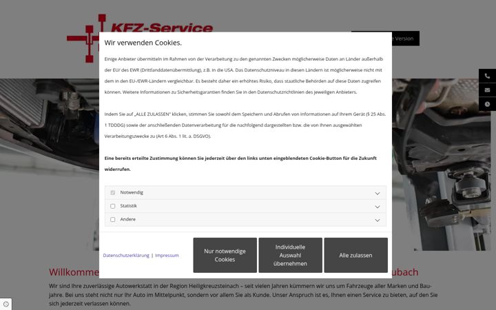 Screenshot of kfz-maerten.de